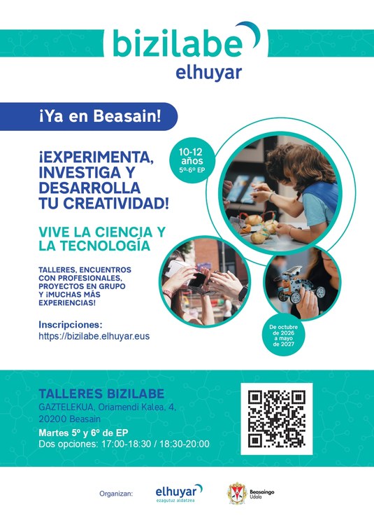 Bizilabe de Beasain: programa anual ¡Inventa y experimenta en Bizilabe!