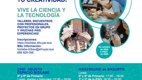Taller anual 'Inventa y experimenta' en Bizilabe de Bilbao