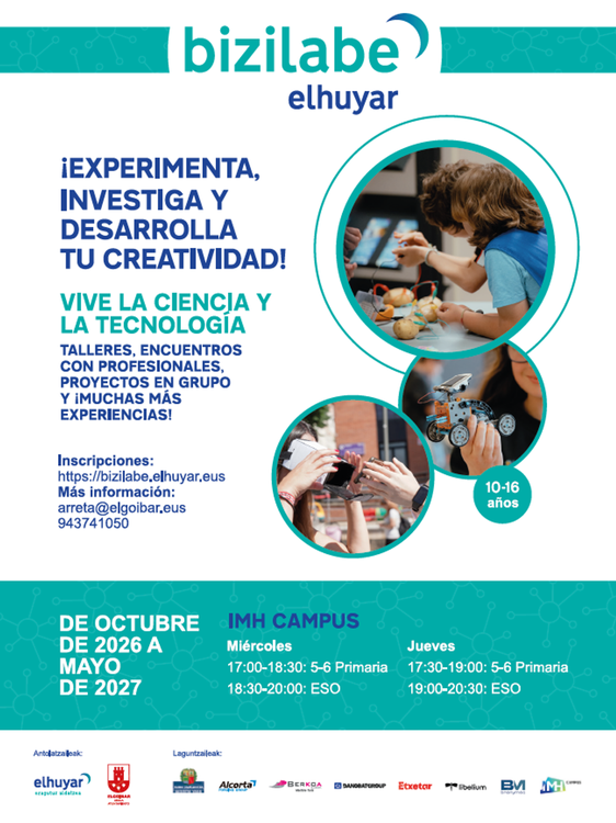 Programa anual ¡Inventa y experimenta en Bizilabe!