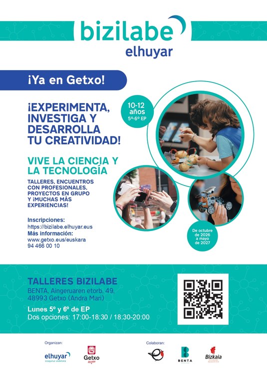 Bizilabe de Getxo: programa anual ¡Inventa y experimenta en Bizilabe!
