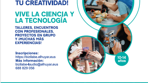 Bizilabe de Llodio: programa anual ¡Inventa y experimenta en Bizilabe!