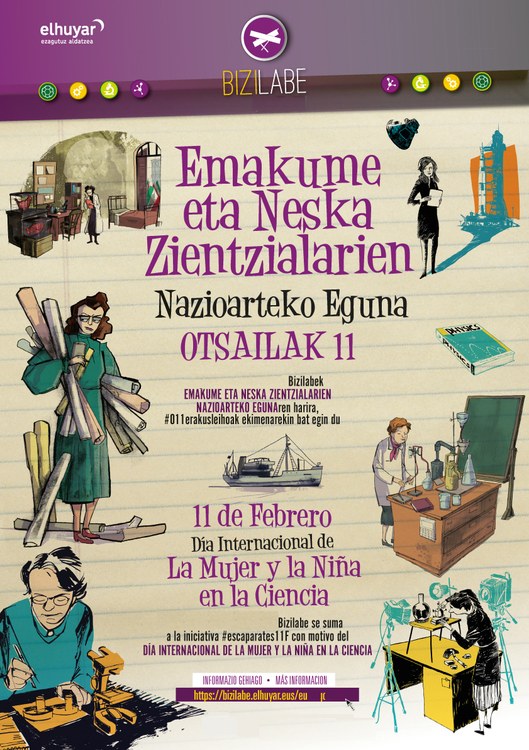 76 comercios y jóvenes de Bizilabe se unen al ‘Día Internacional de la Mujer y la Niña en la Ciencia ’ 76 comercios y jóvenes de Bizilabe se unen al ‘Día Internacional de la Mujer y la Niña en la Ciencia ’
