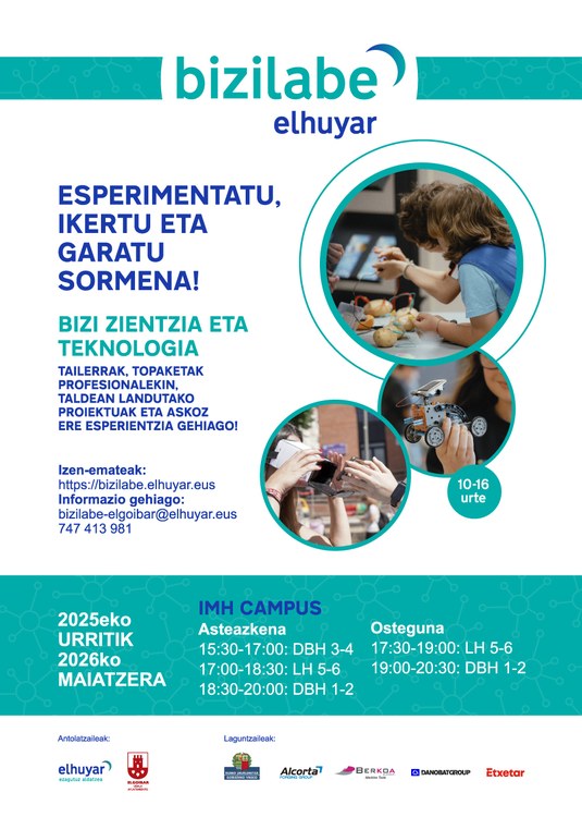 'Izan ikertzaile eta asmatzaile' Ikasturteko tailerra Elgoibarko Bizilaben 'Izan ikertzaile eta asmatzaile' Ikasturteko tailerra Elgoibarko Bizilaben