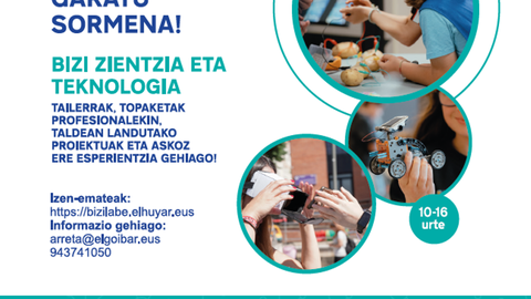 'Izan ikertzaile eta asmatzaile' Ikasturteko tailerra Elgoibarko Bizilaben