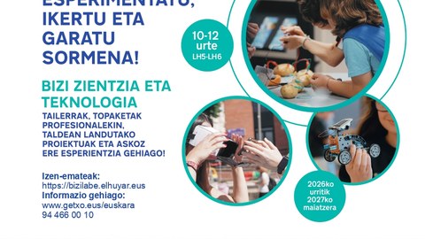 'Izan ikertzaile eta asmatzaile' Ikasturteko tailerra Getxoko Bizilaben