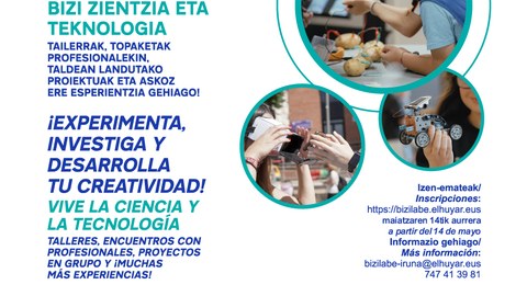 'Izan ikertzaile eta asmatzaile' Ikasturteko tailerra Iruñeko Bizilaben